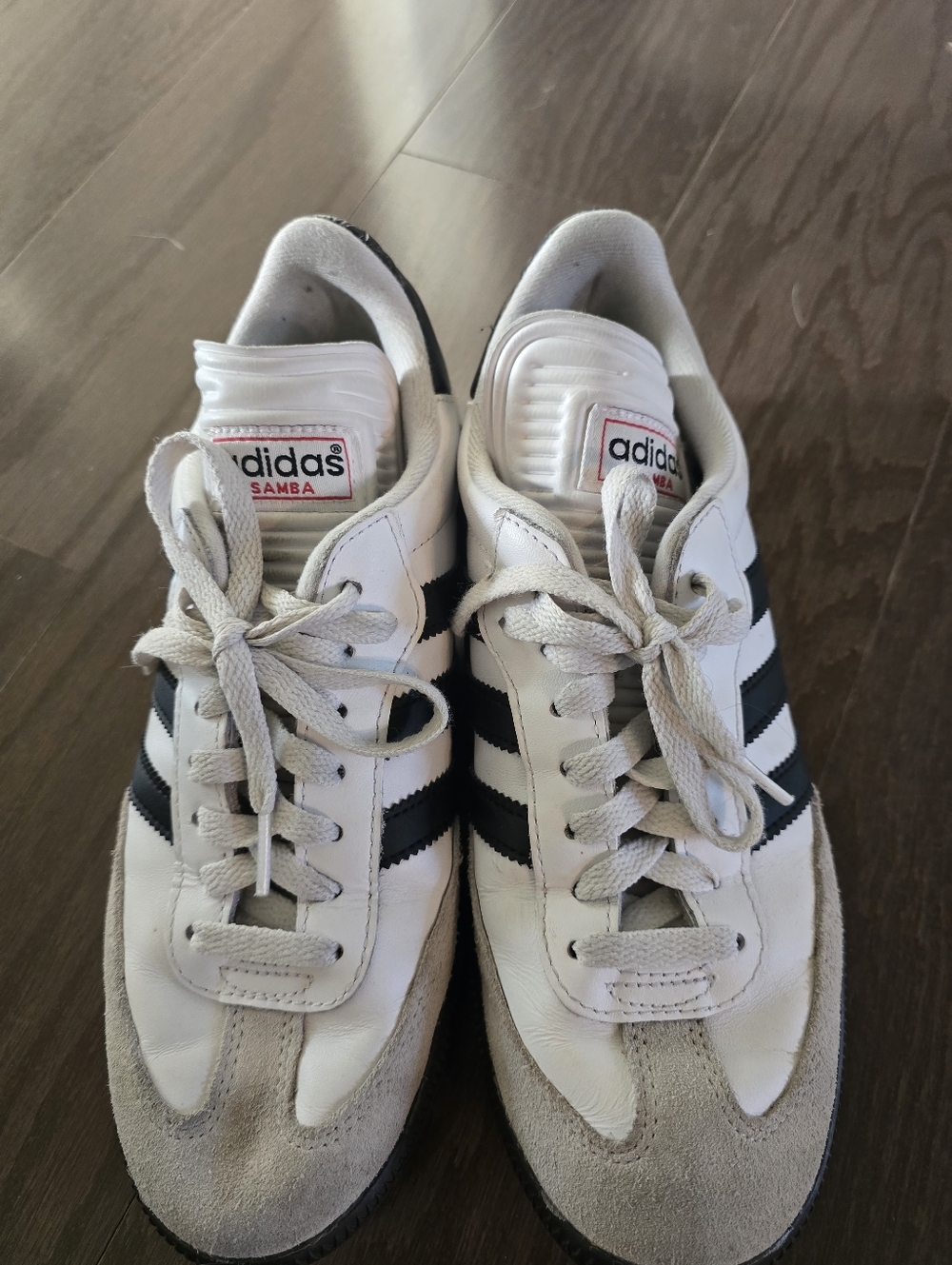 Adidas White and Black Samba Sneakers & Denim Bucket Hat